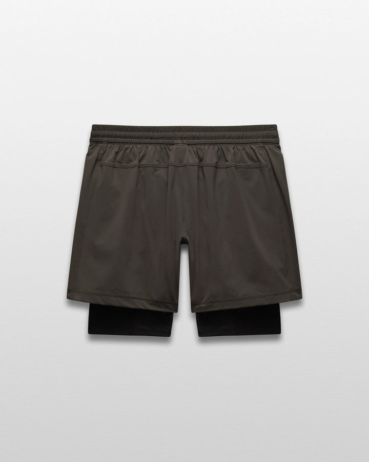Reigning Champ 4-Way Stretch Nylon Combo Standard Training Short 5” - Carbon