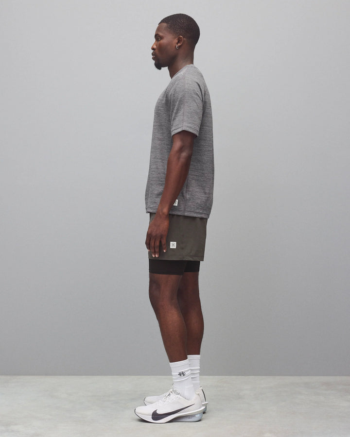 Reigning Champ 4-Way Stretch Nylon Combo Standard Training Short 5” - Carbon