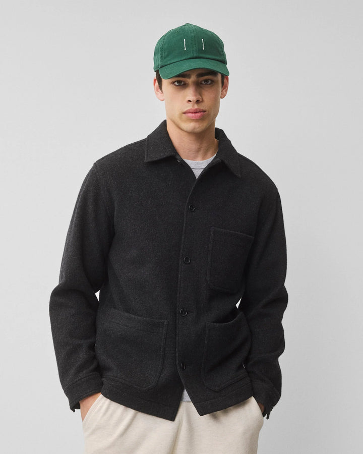 Reigning Champ Wool Fleece Chore Jacket - Heather Black