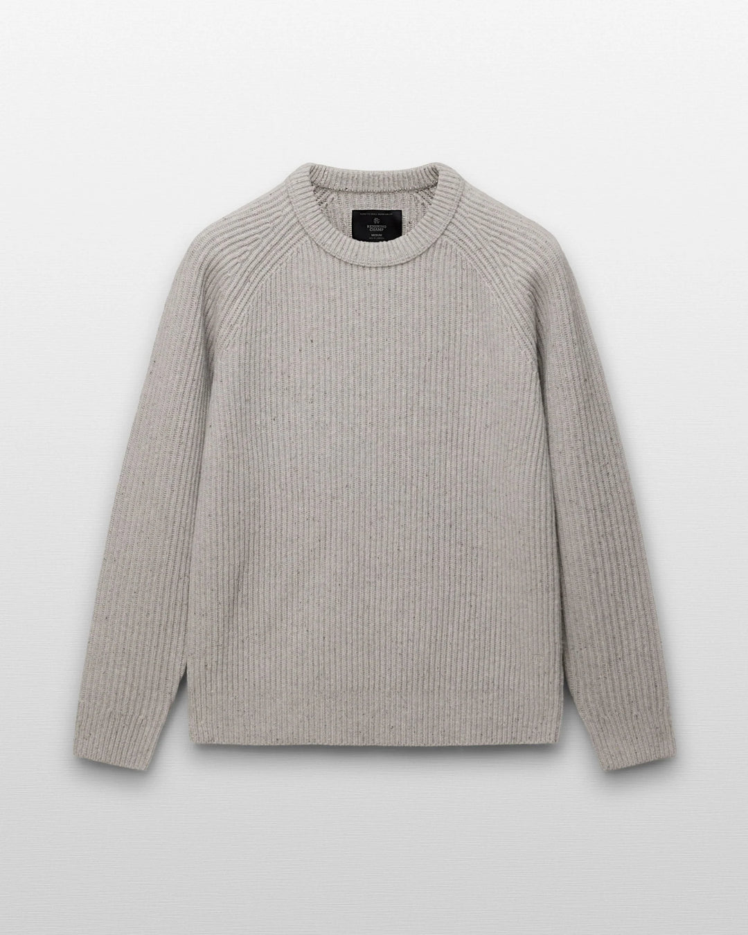 Reigning Champ Merino Kenny Crewneck - Nep Heather Grey