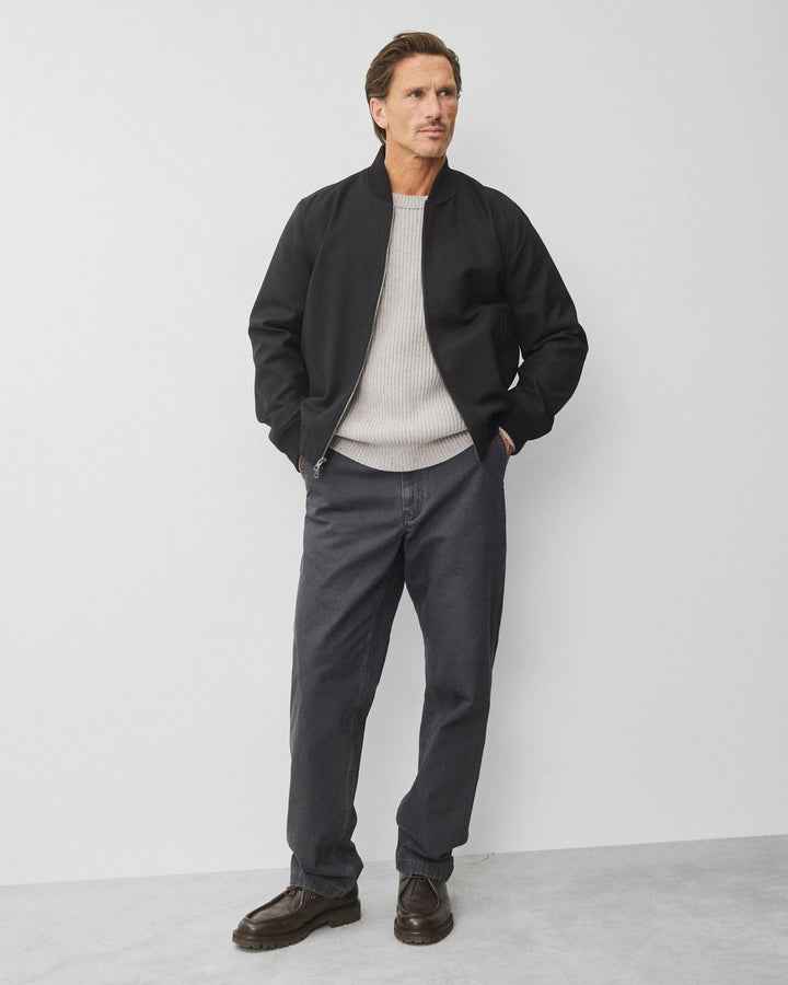 Reigning Champ Merino Kenny Crewneck - Nep Heather Grey