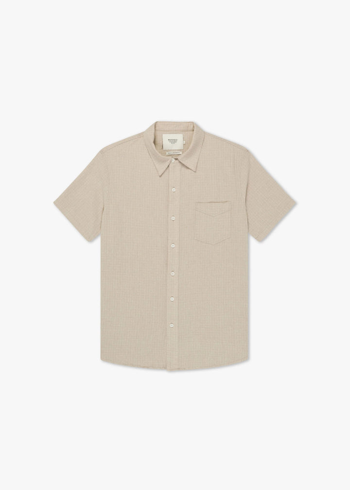 Monadic Fillmore SS - Tan Linen Check