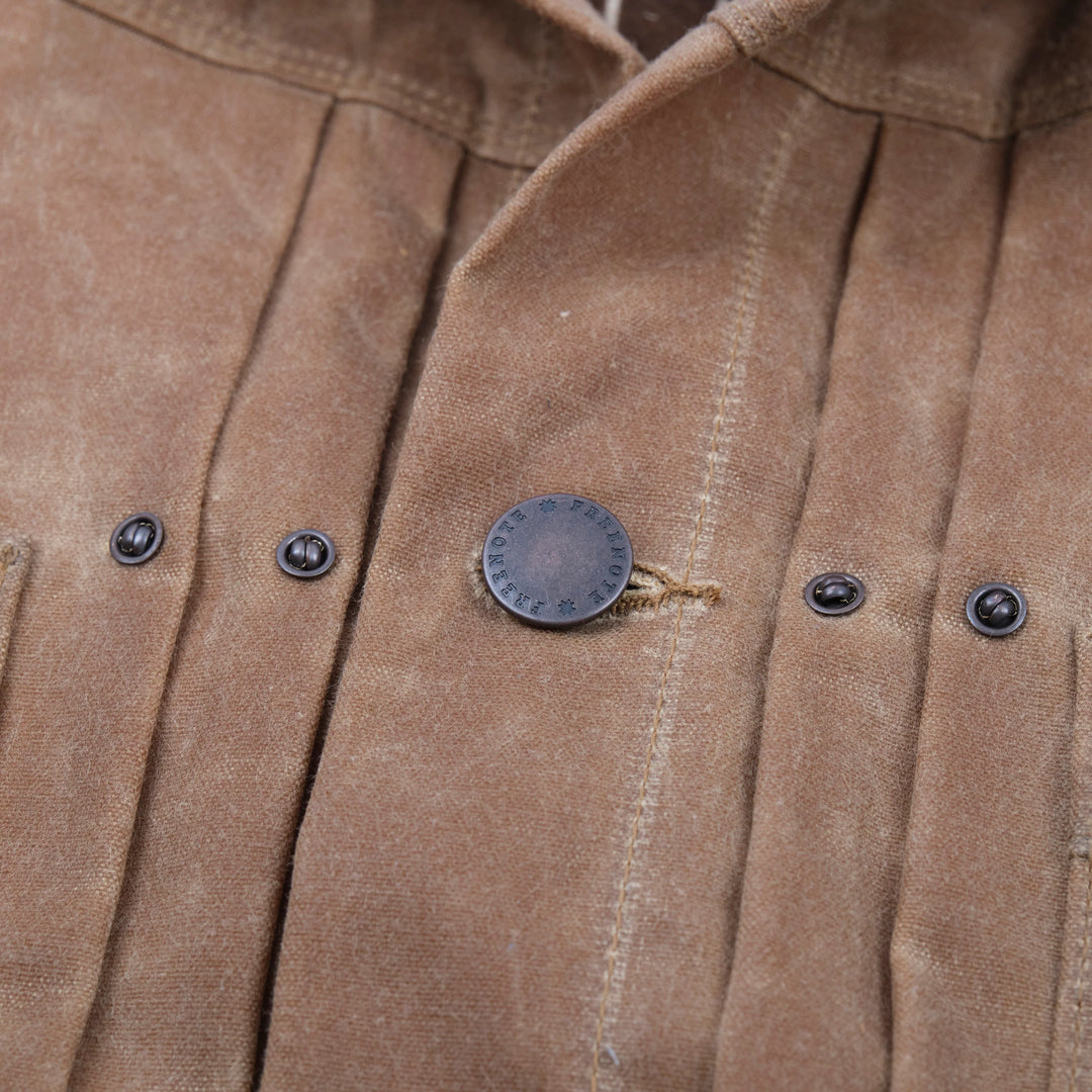 Freenote Cloth - Waxed Canvas Riders Jacket in Rust with Brown Interior
