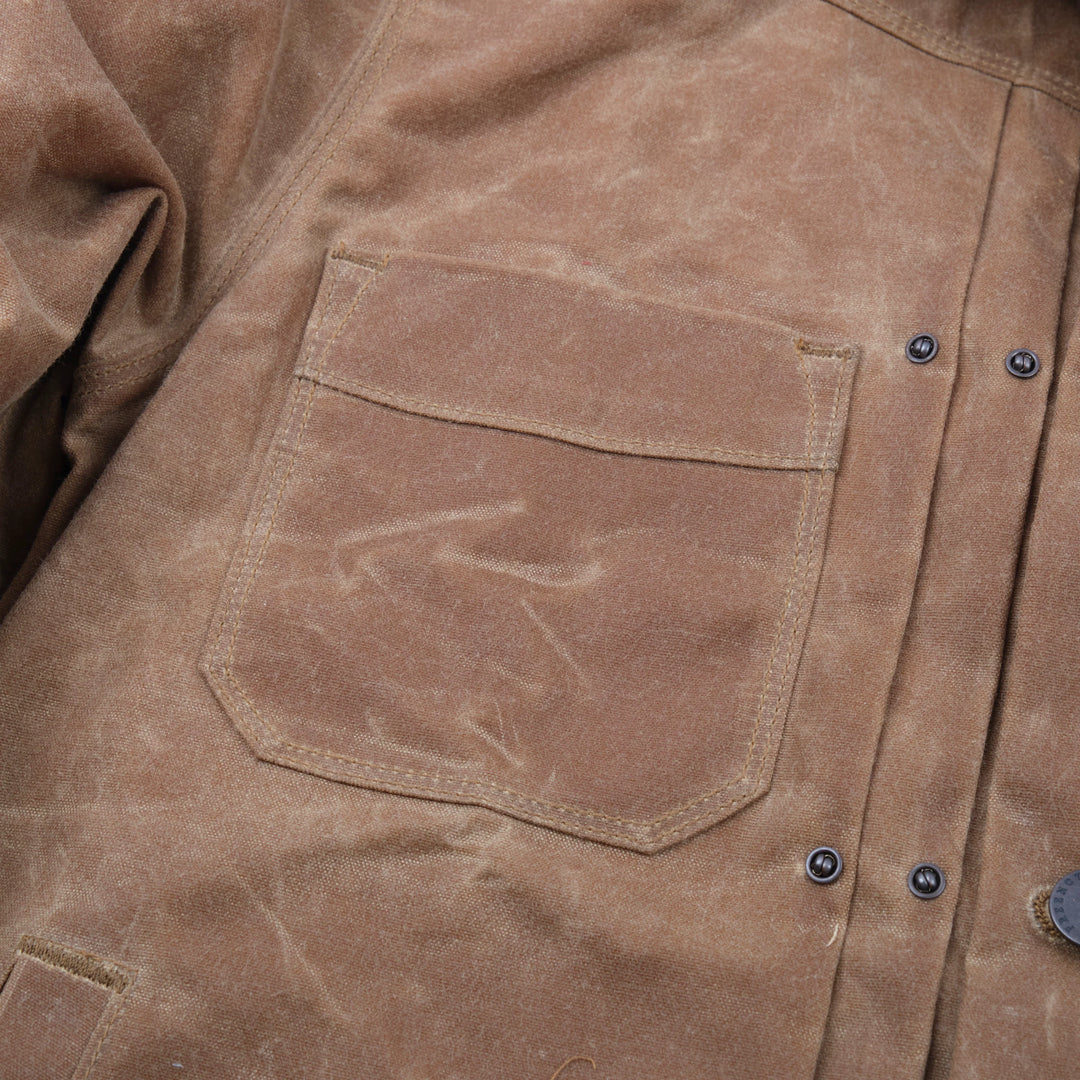 Freenote Cloth - Waxed Canvas Riders Jacket in Rust with Brown Interior