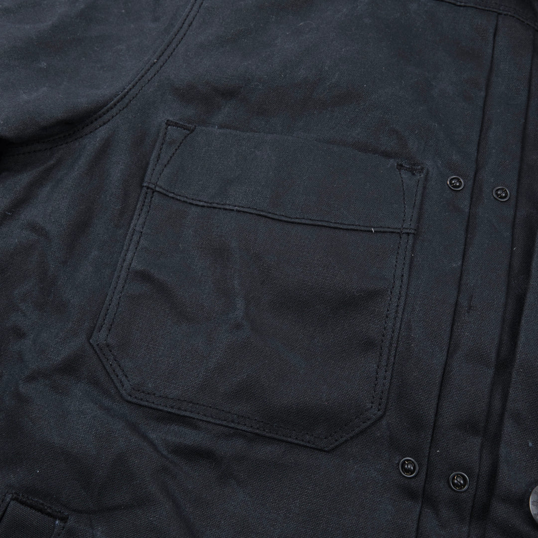 Freenote Cloth Riders Jacket Waxed Canvas - Black