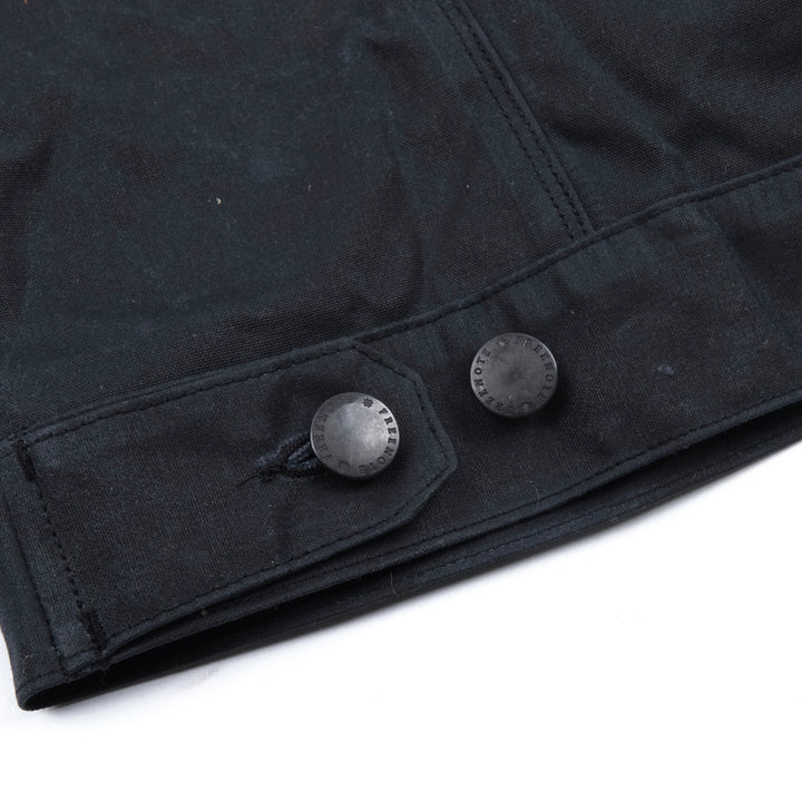 Freenote Cloth Riders Jacket Waxed Canvas - Black