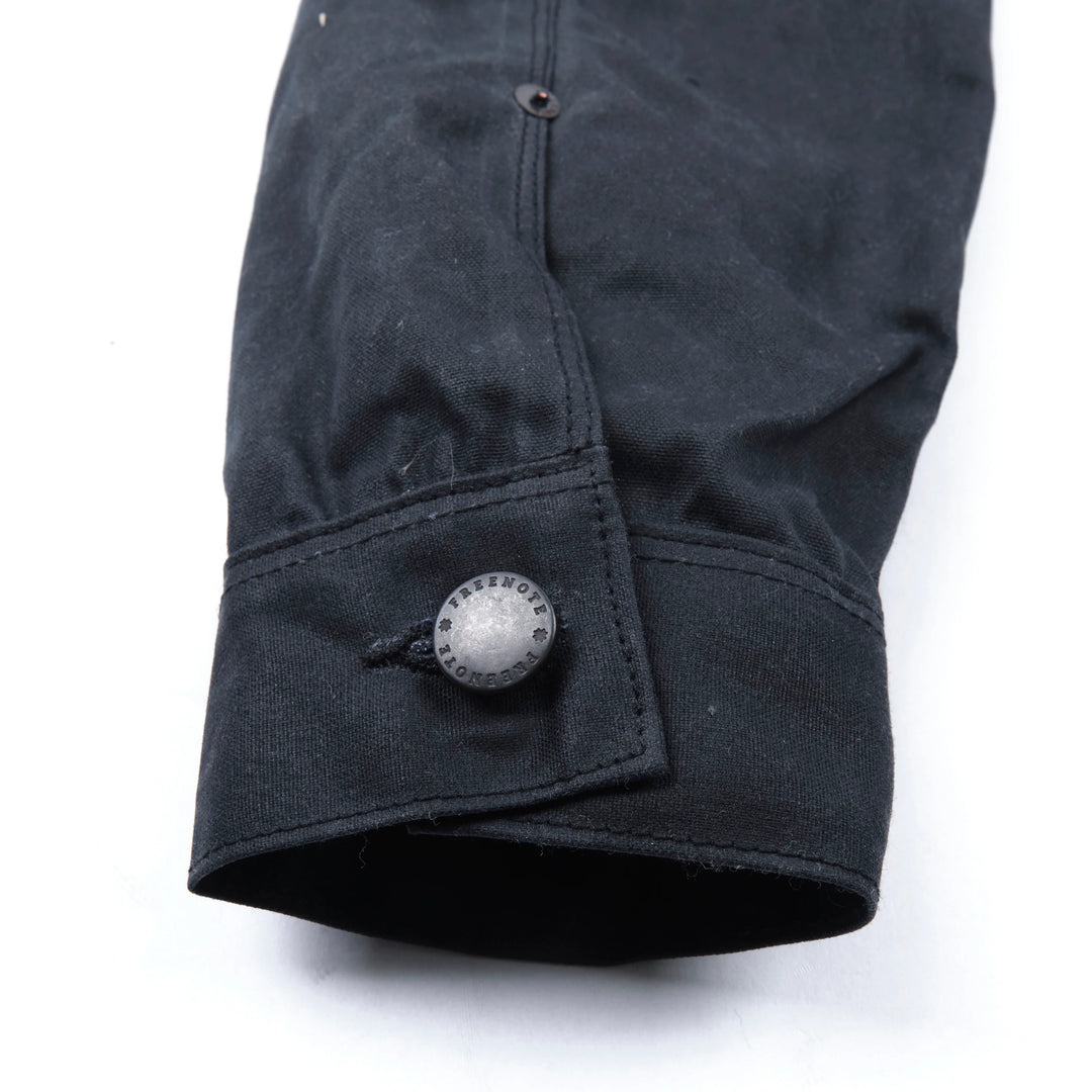 Freenote Cloth Riders Jacket Waxed Canvas - Black