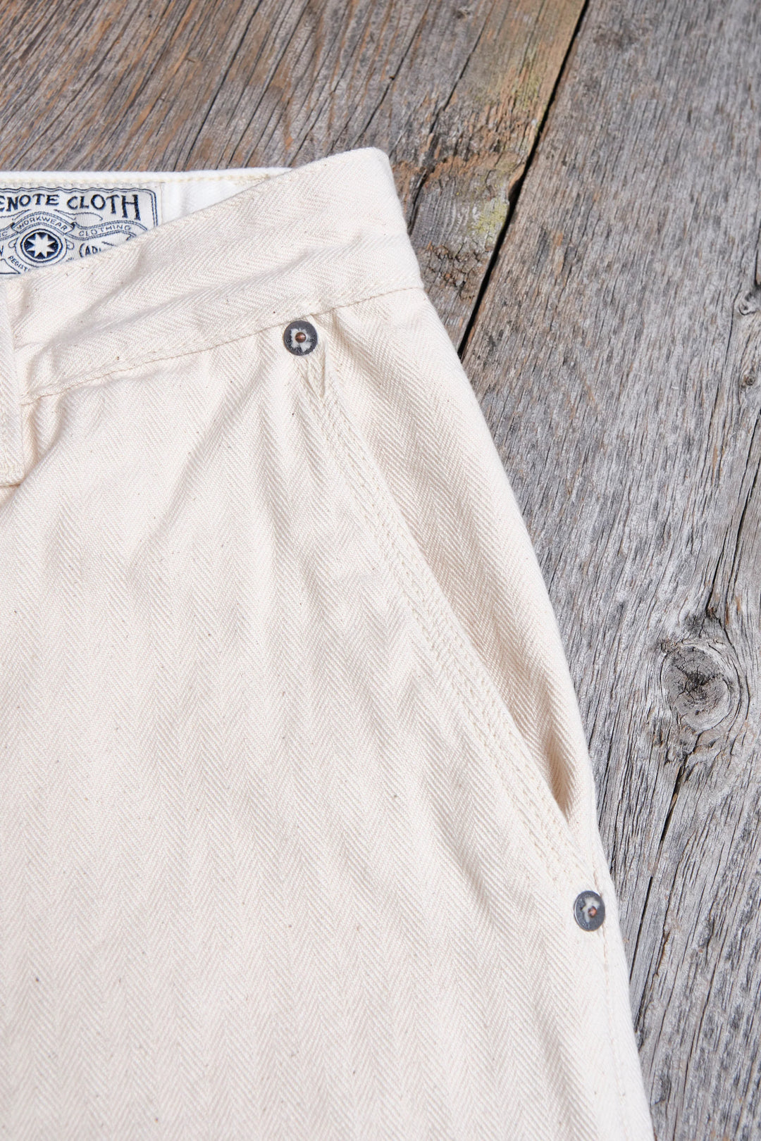 Freenote Cloth Ortega Pant - 13 Ounce Natural Herringbone