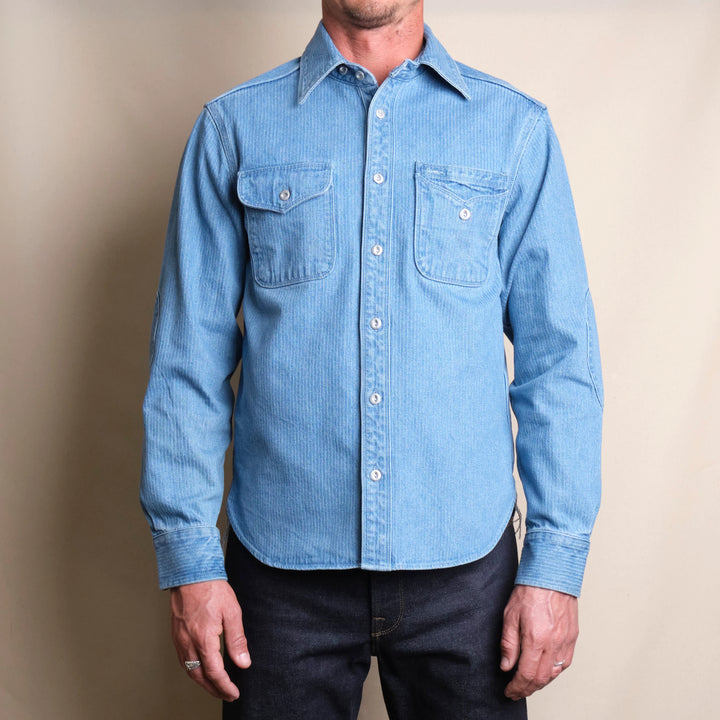 Freenote Cloth Lambert - Bleach Indigo Cord