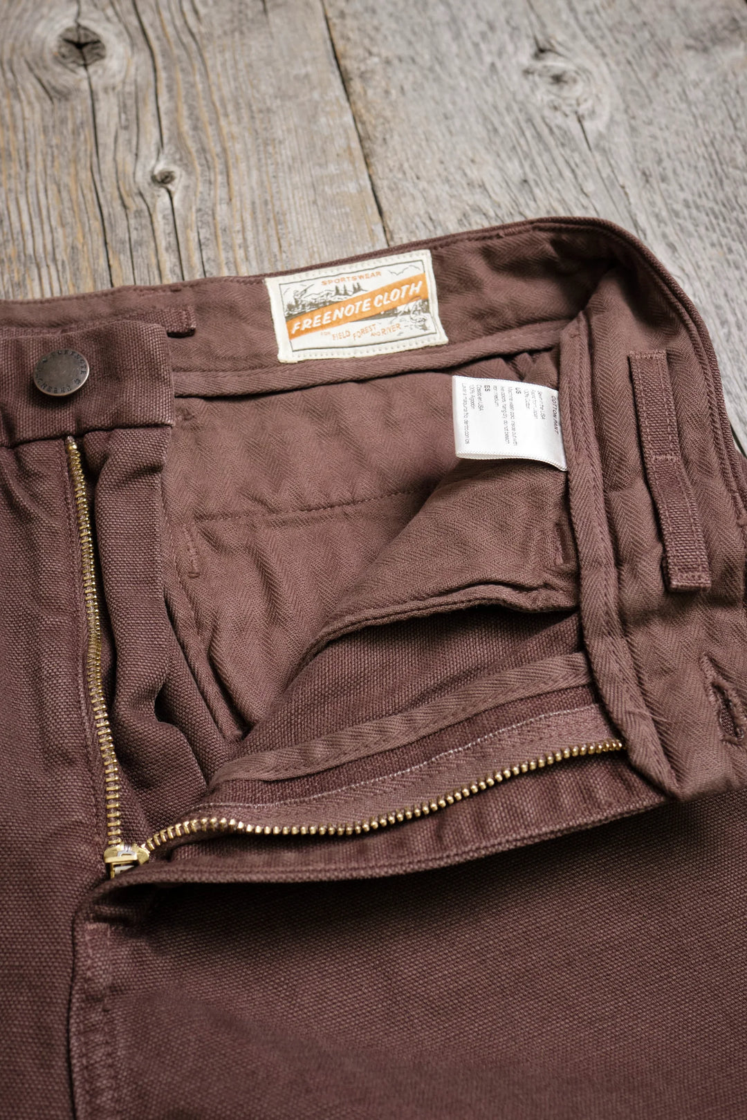 Freenote Cloth Deck Pant 14 Ounce Slub - Bark