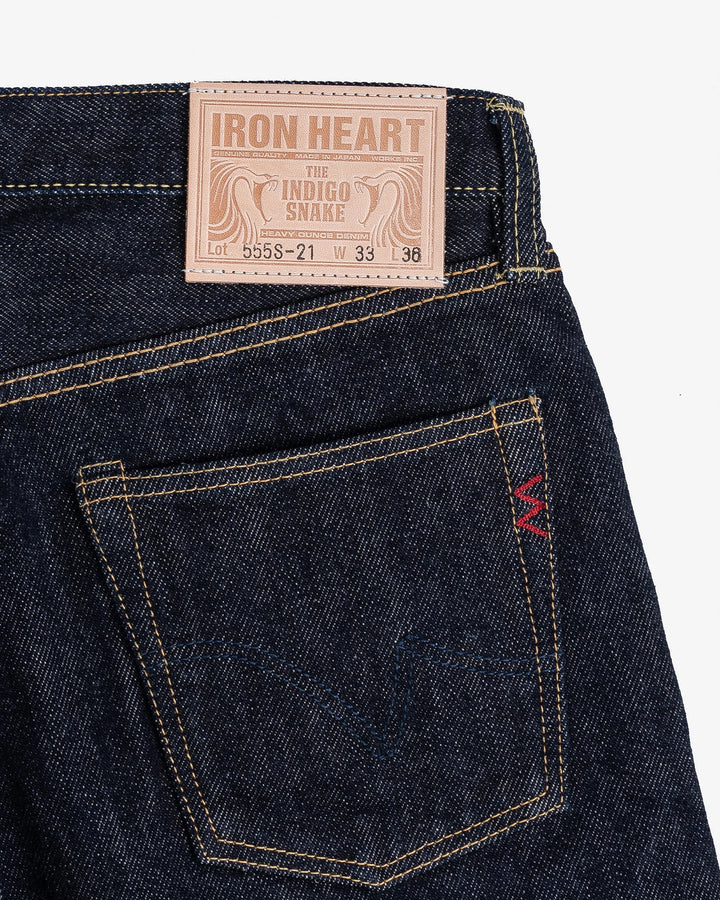 Iron Heart 555S 21oz Selvedge Denim Slim Cut Jeans - Indigo
