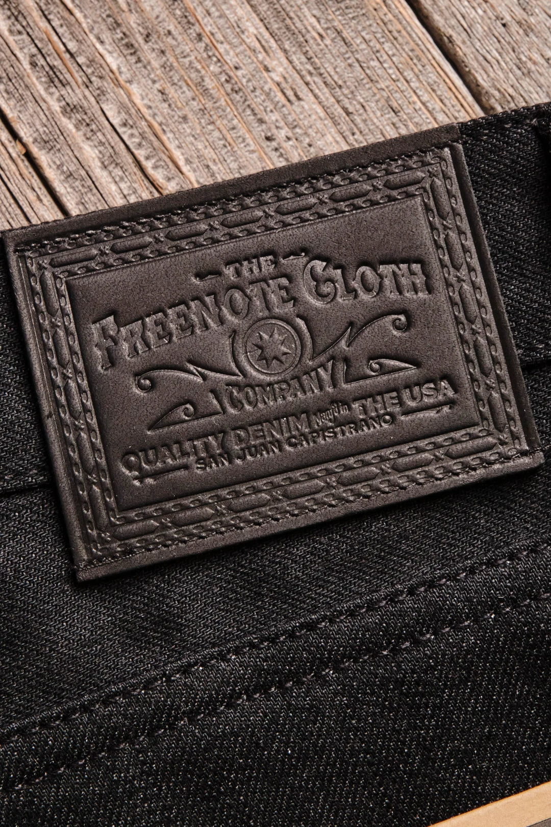 Freenote Cloth Portola Classic Taper Raw 14.25oz - Black Grey