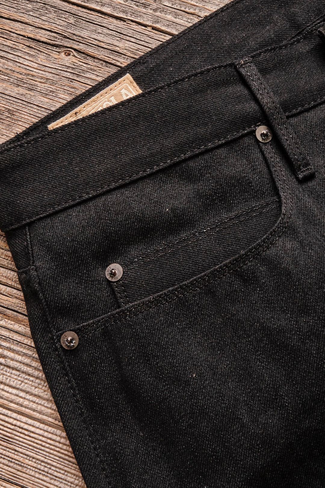 Freenote Cloth Portola Classic Taper Raw 14.25oz - Black Grey
