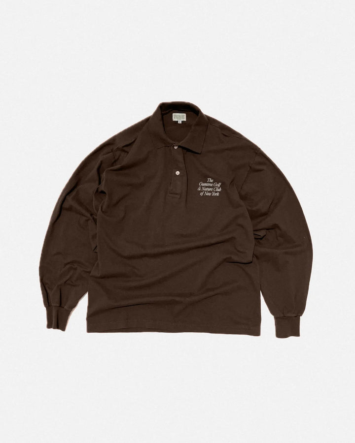 Gumtree Golf & Nature Club Studio Collection - L/S Polo in Brown