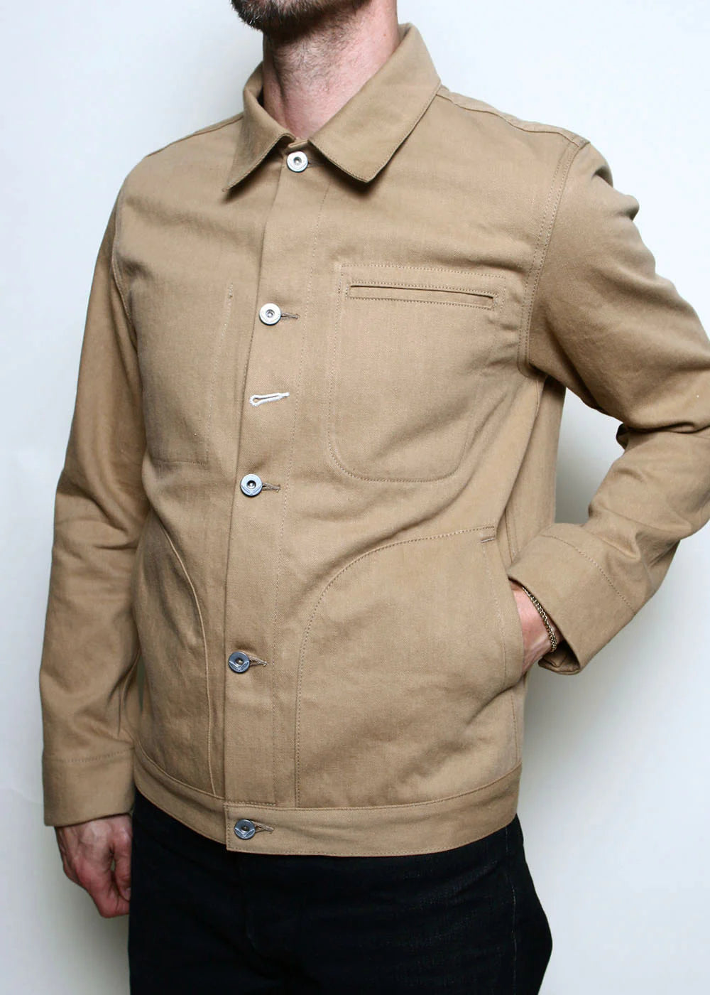 Rogue Territory Supply Jacket - Rinsed Tan Denim