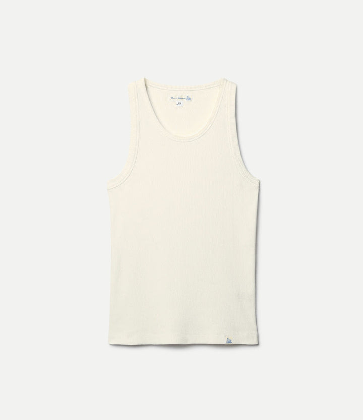 Merz b. Schwanen - Iconic Ribbed Cotton Tank Top in Nature