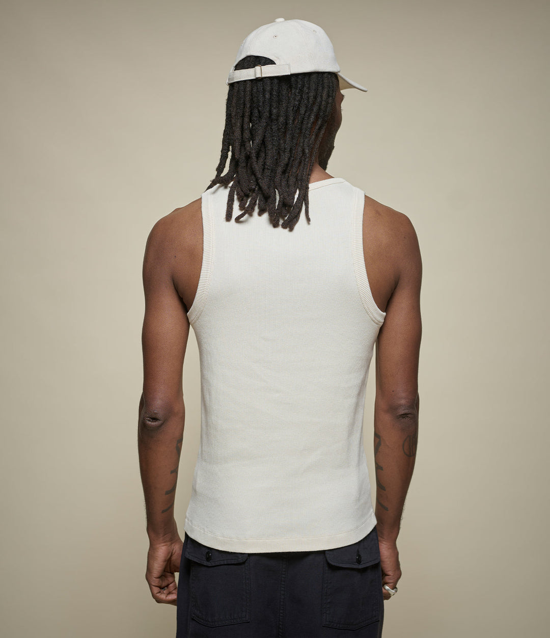 Merz b. Schwanen - Iconic Ribbed Cotton Tank Top in Nature