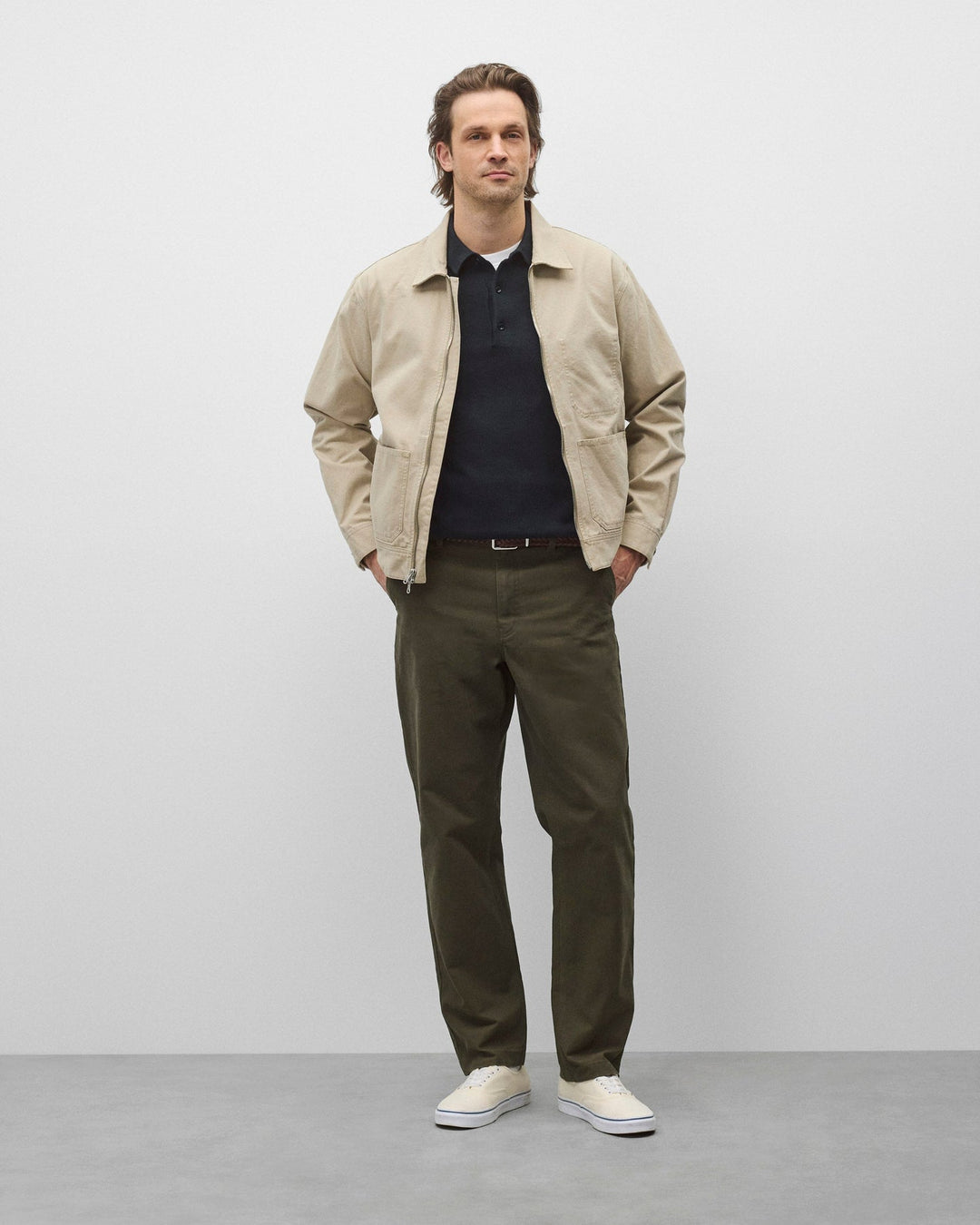 Reigning Champ Cotton Canvas Grounds Jacket - Sand