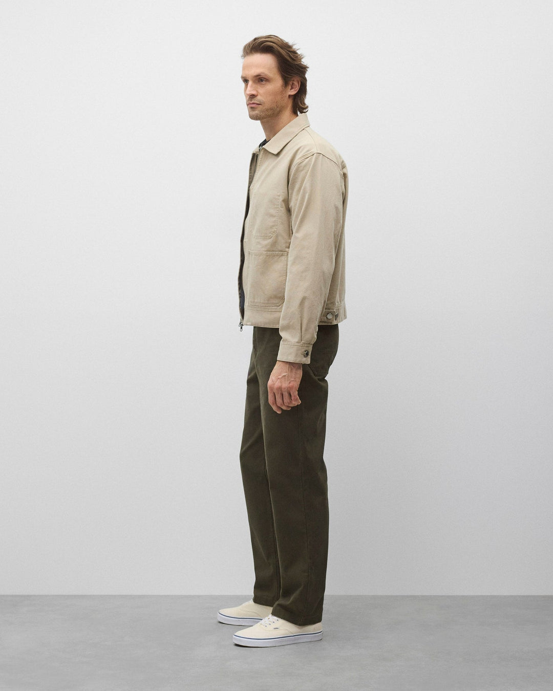 Reigning Champ Cotton Canvas Grounds Jacket - Sand