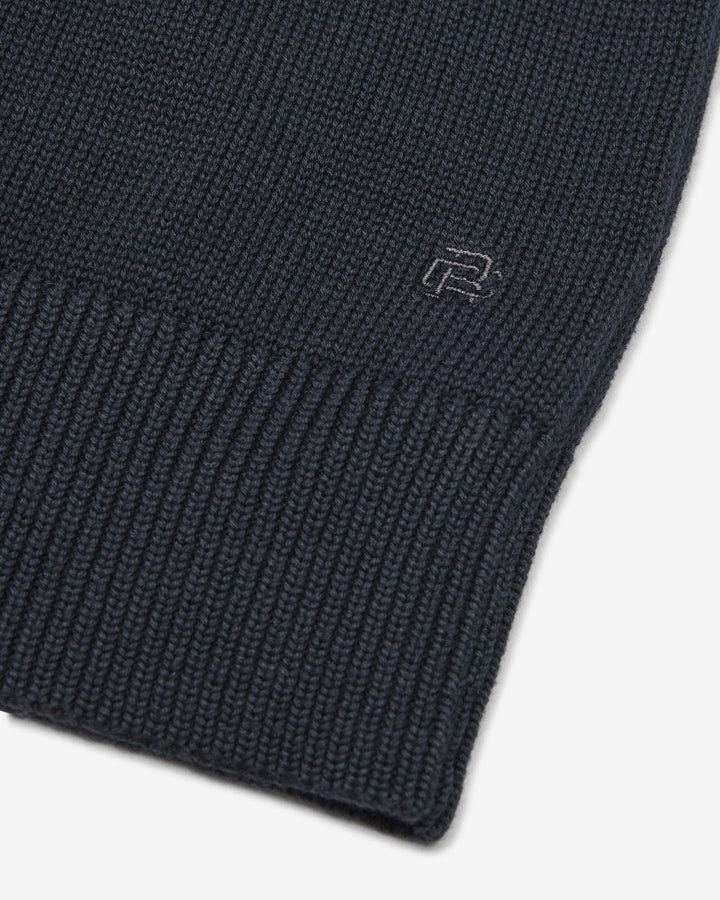 Reigning Champ - Supima Knit Commodore Polo Sweater in Navy
