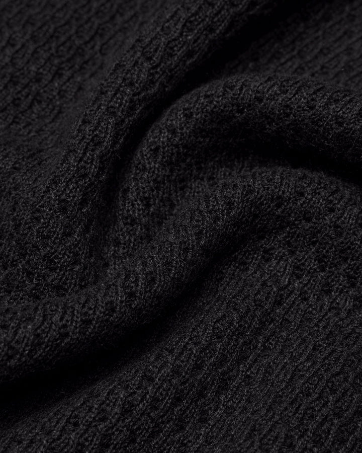 Reigning Champ - Cotton Linen Victor Polo in Black