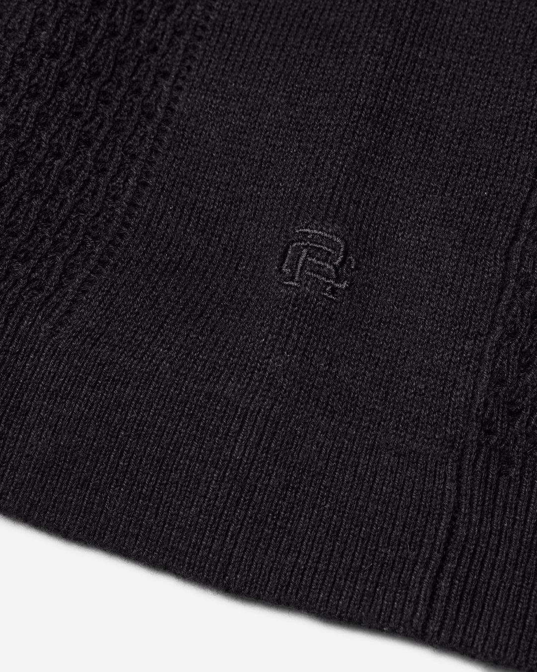 Reigning Champ - Cotton Linen Victor Polo in Black