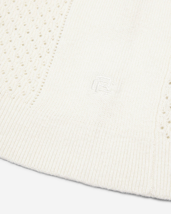 Reigning Champ - Cotton Linen Victor Polo in Ivory