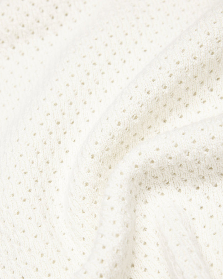 Reigning Champ - Cotton Linen Victor Polo in Ivory