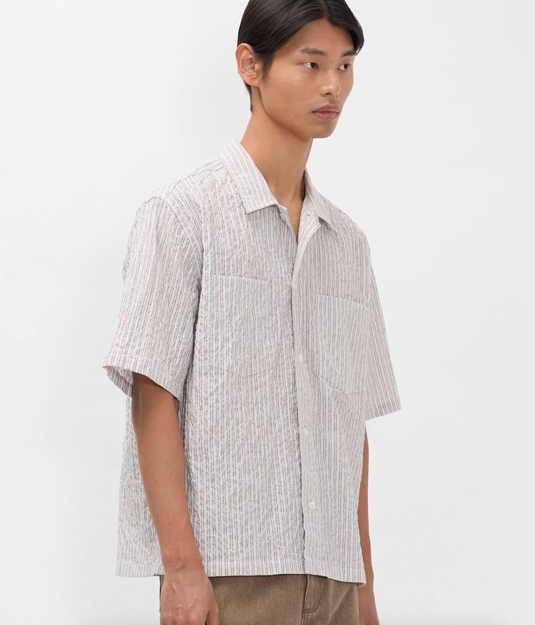 Norse Projects Mols Striped Short Sleeve Camp Shirt - Multi Color Stripe