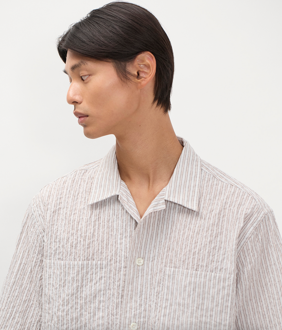 Norse Projects Mols Striped Short Sleeve Camp Shirt - Multi Color Stripe