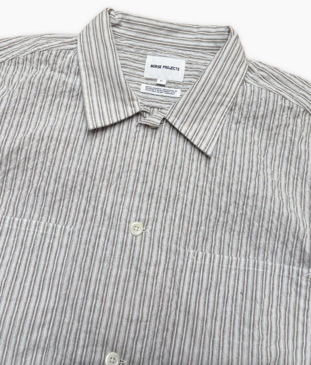 Norse Projects Mols Striped Short Sleeve Camp Shirt - Multi Color Stripe