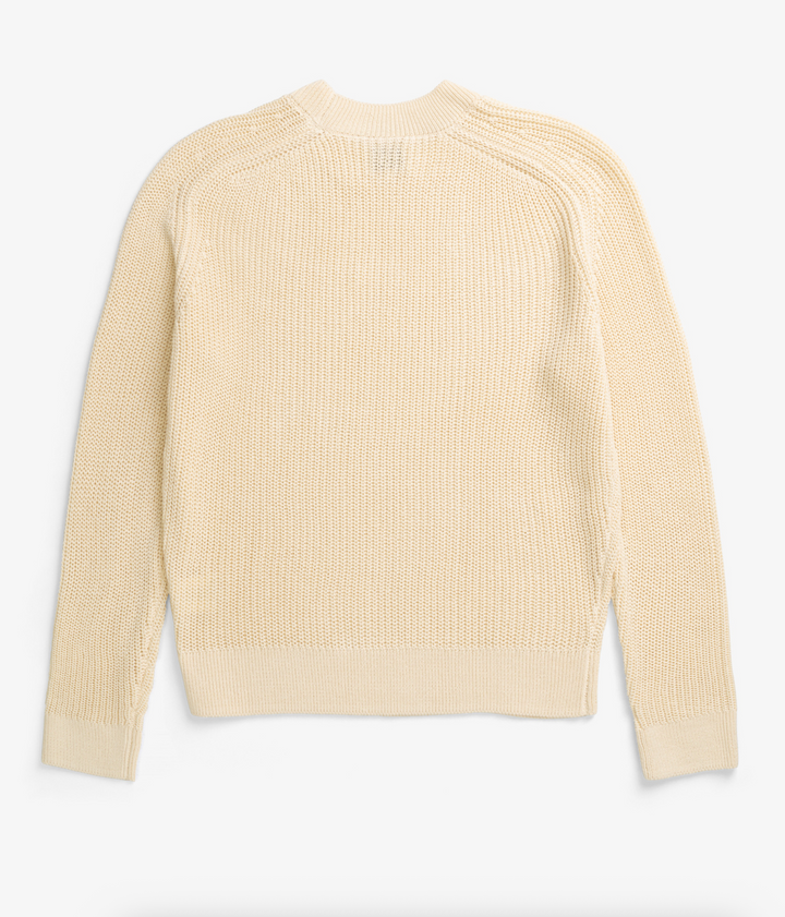 Norse Projects Limfjorden Cotton Paper Saddle Fishermen Sweater - Natural Ecru