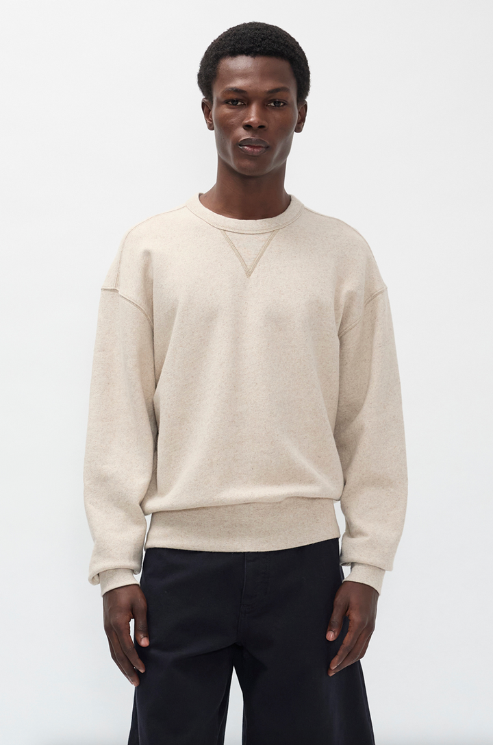 Norse Projects Kulhuse Cotton Linen Loopback Sweatshirt - Natural