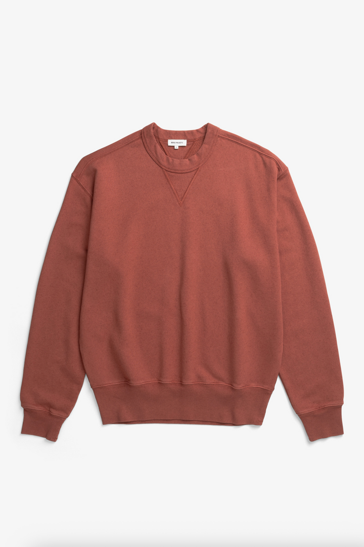 Norse Projects Kulhuse Cotton Linen Loopback Sweatshirt - Cowhide