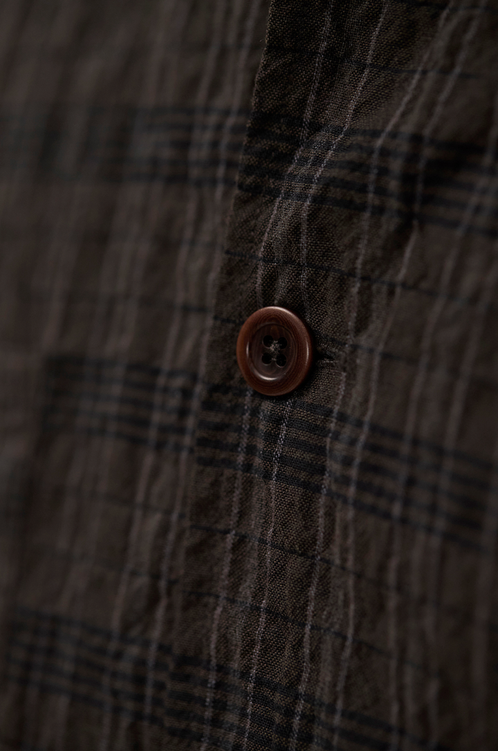 Norse Projects Mols Check Short Sleeve Camp Shirt - Delicioso Brown
