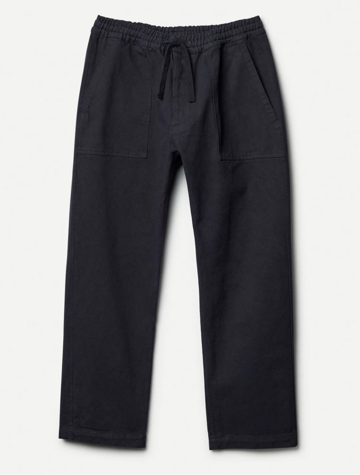 Merz b. Schwanen Worker's Cotton Twill Drawstring Pants - Charcoal