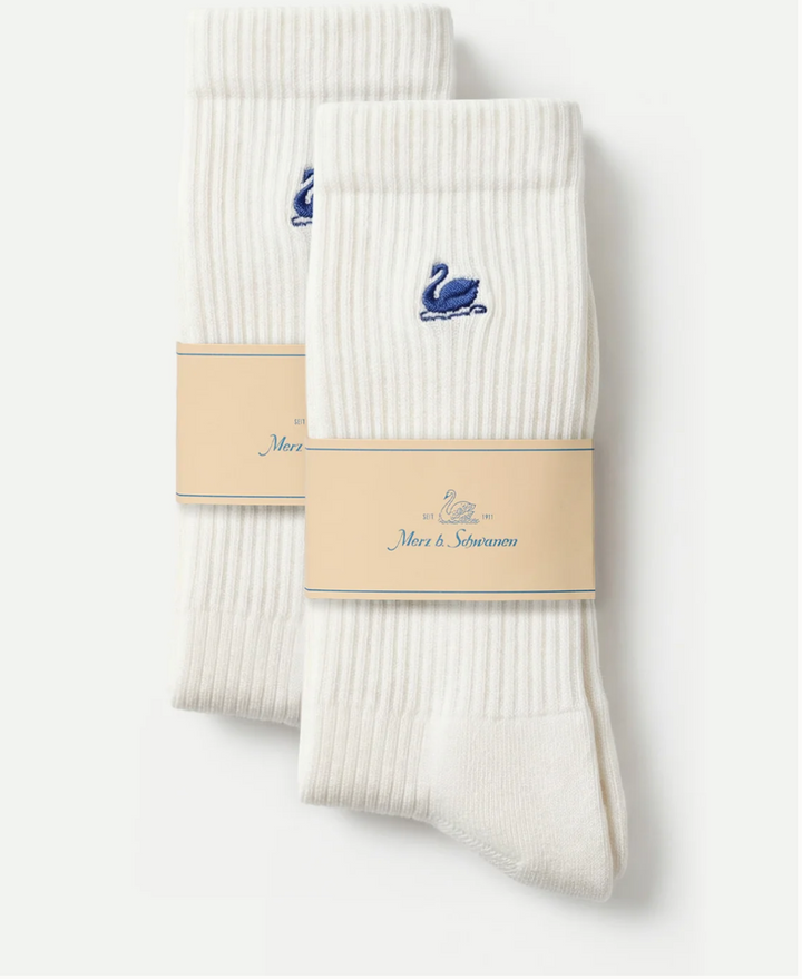 Merz b. Schwanen Classic Tennis Socks (2-pack) - White