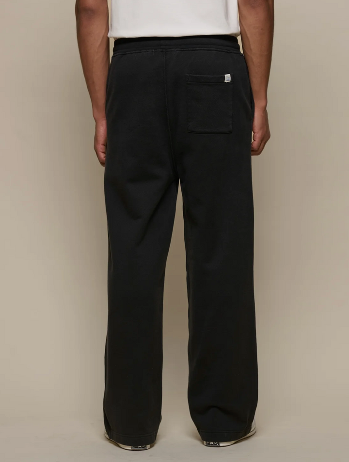 Merz b. Schwanen Authentic Fleece Straight Leg Cotton Sweatpants - Deep Black
