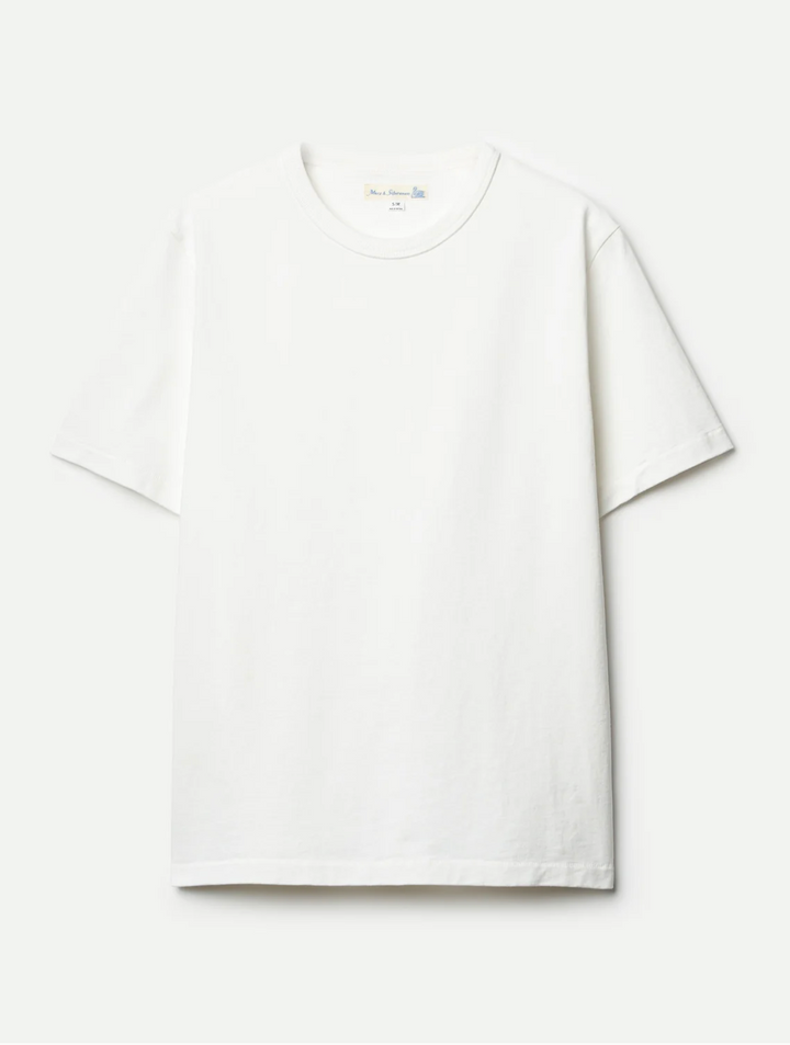 Merz b. Schwanen TEE02 Classic Cotton Jersey T-Shirt - White