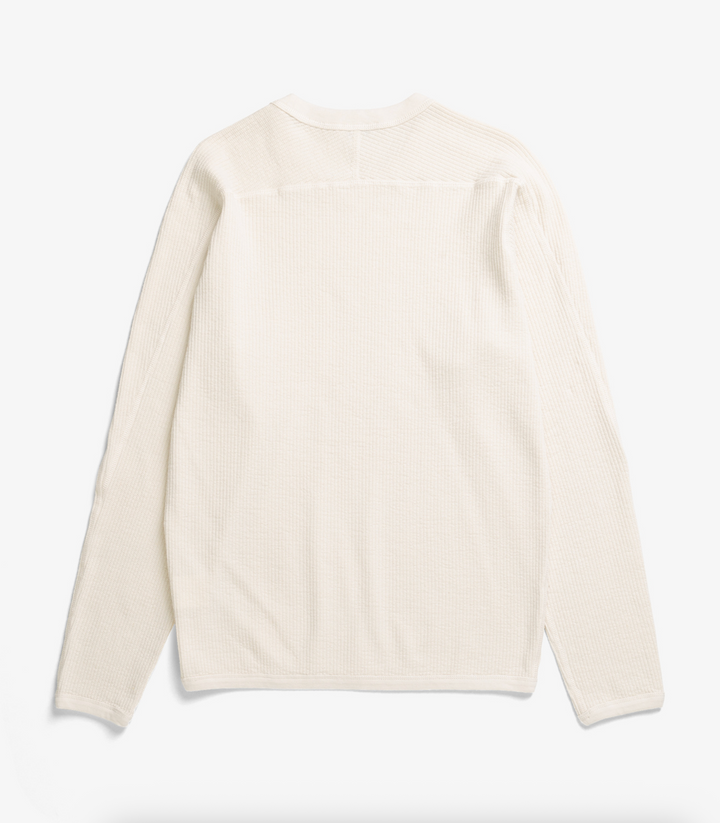 Norse Projects Stevns Cotton Hemp Military Rib Long Sleeve T-Shirt - Ecru
