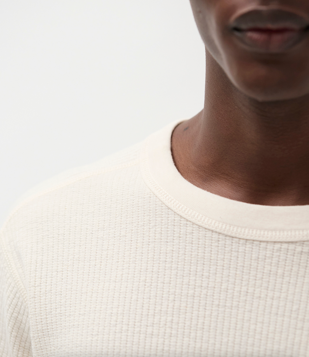 Norse Projects Stevns Cotton Hemp Military Rib Long Sleeve T-Shirt - Ecru
