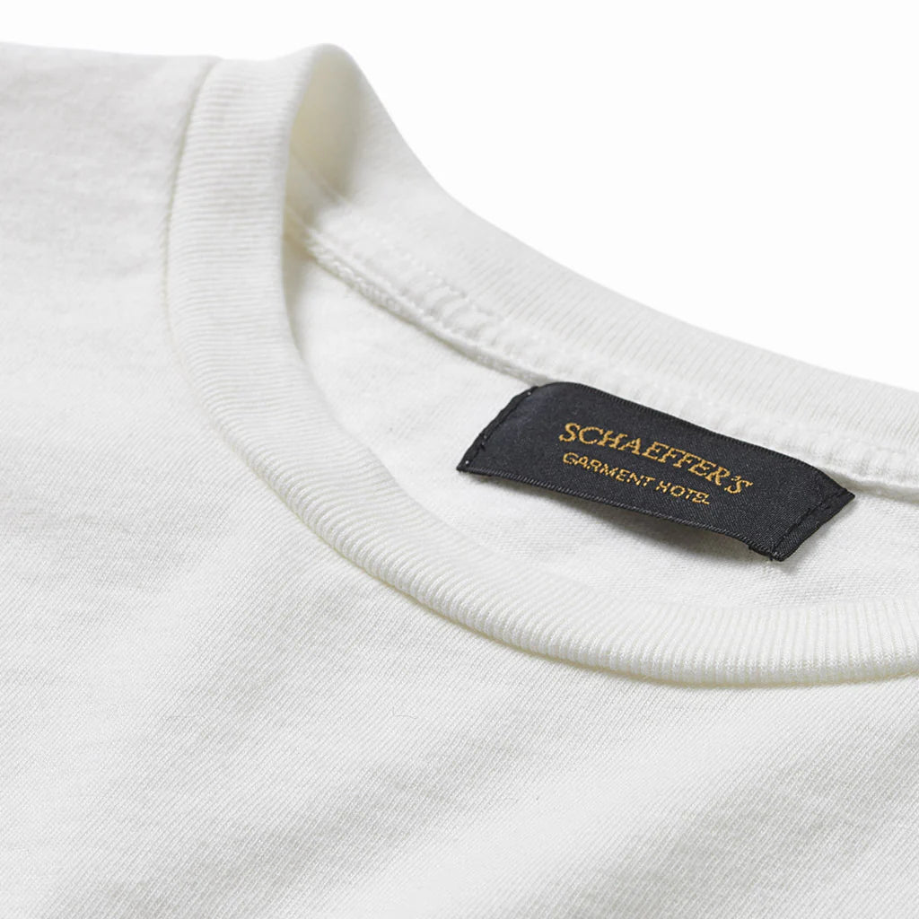 Schaeffer’s Garment Hotel Ringspun 40's Pocket Tee - Off White