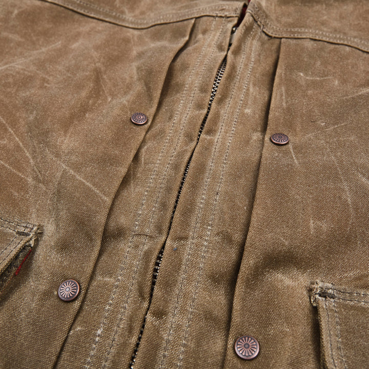 Freenote Cloth- Faro Jacket 10oz Waxed Canvas- Tobacco