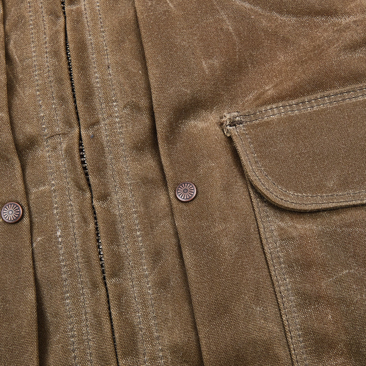 Freenote Cloth- Faro Jacket 10oz Waxed Canvas- Tobacco