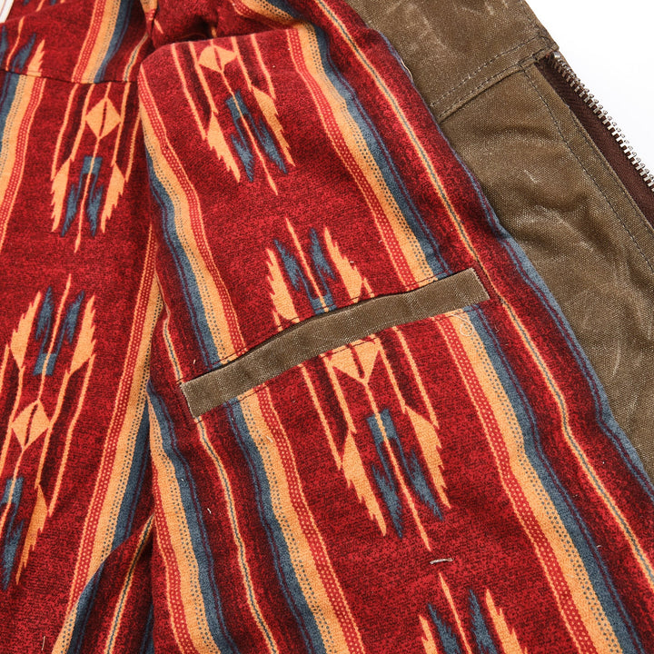 Freenote Cloth- Faro Jacket 10oz Waxed Canvas- Tobacco
