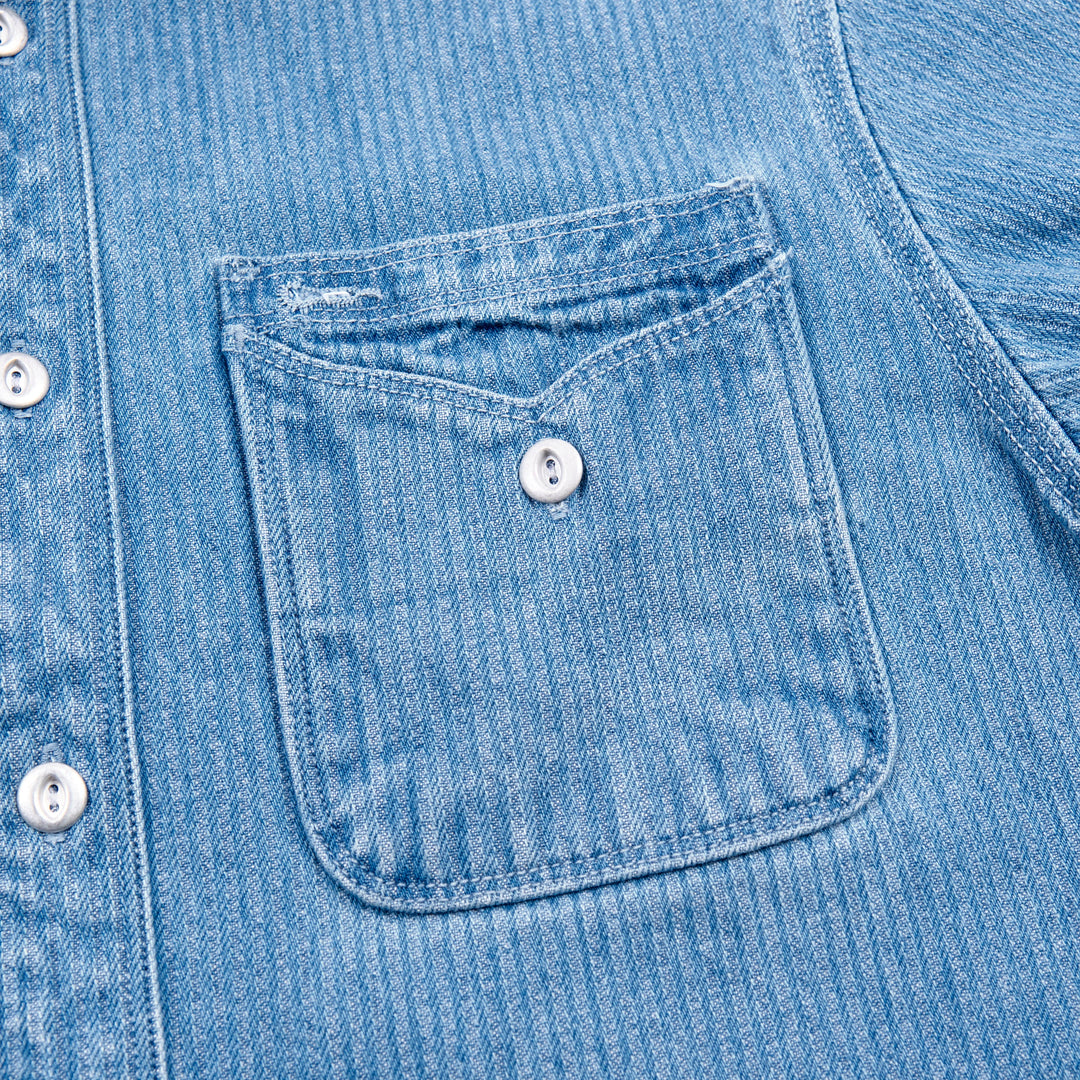 Freenote Cloth Lambert - Bleach Indigo Cord