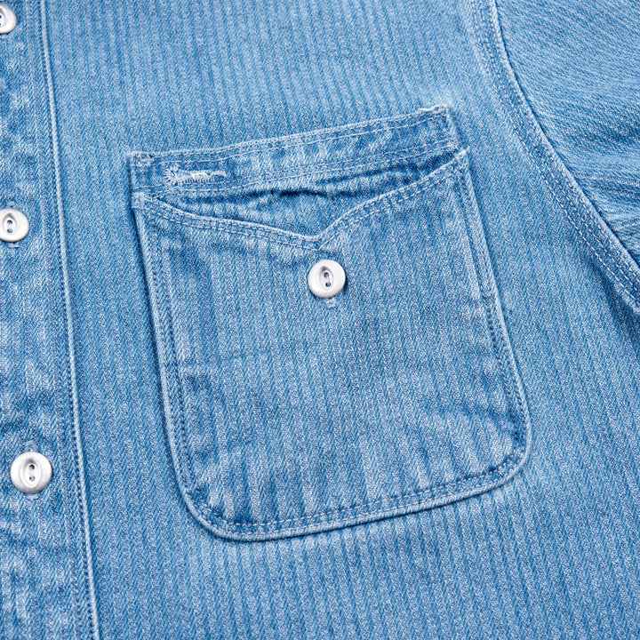 Freenote Cloth Lambert - Bleach Indigo Cord