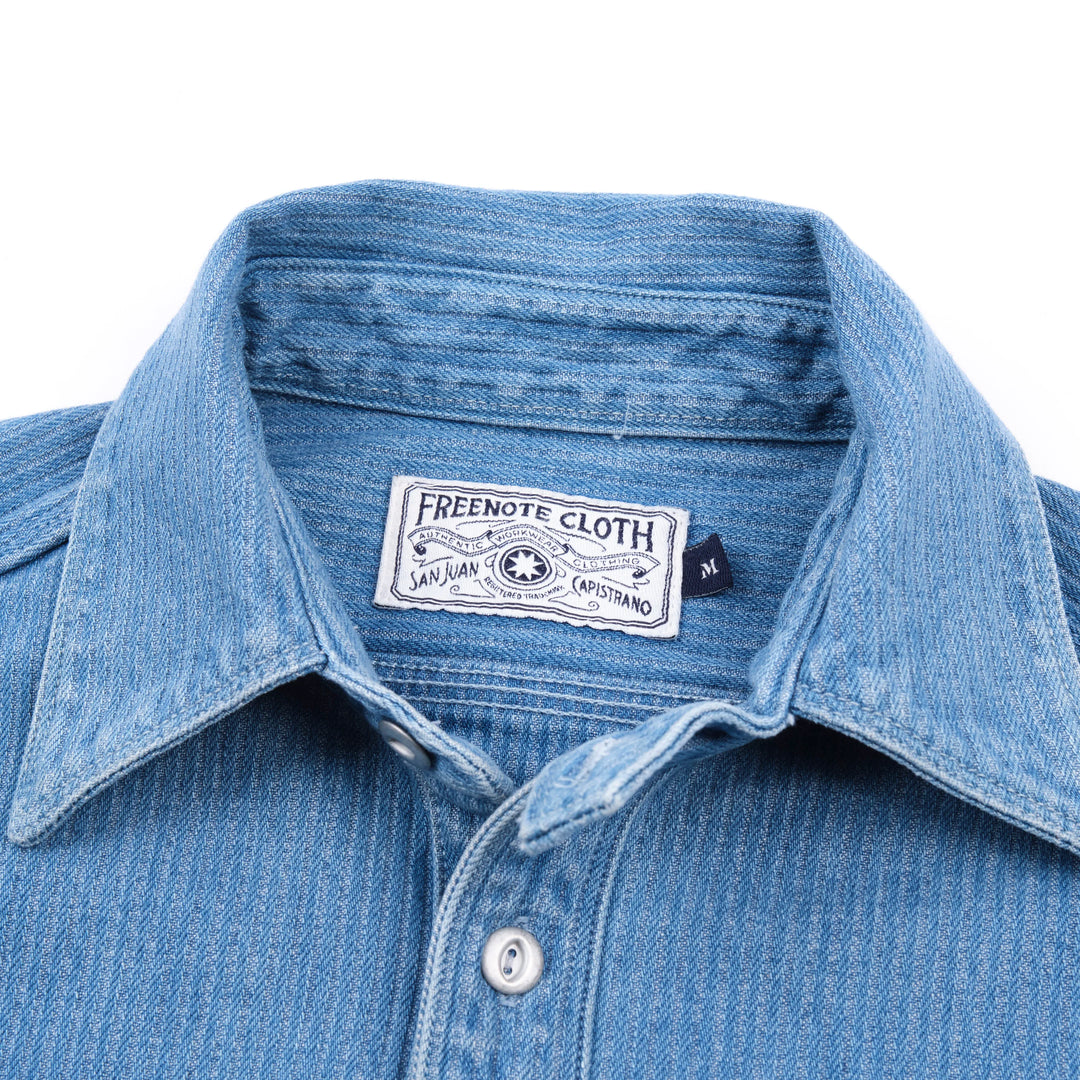 Freenote Cloth Lambert - Bleach Indigo Cord