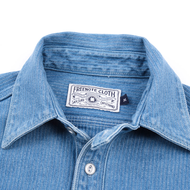 Freenote Cloth Lambert - Bleach Indigo Cord