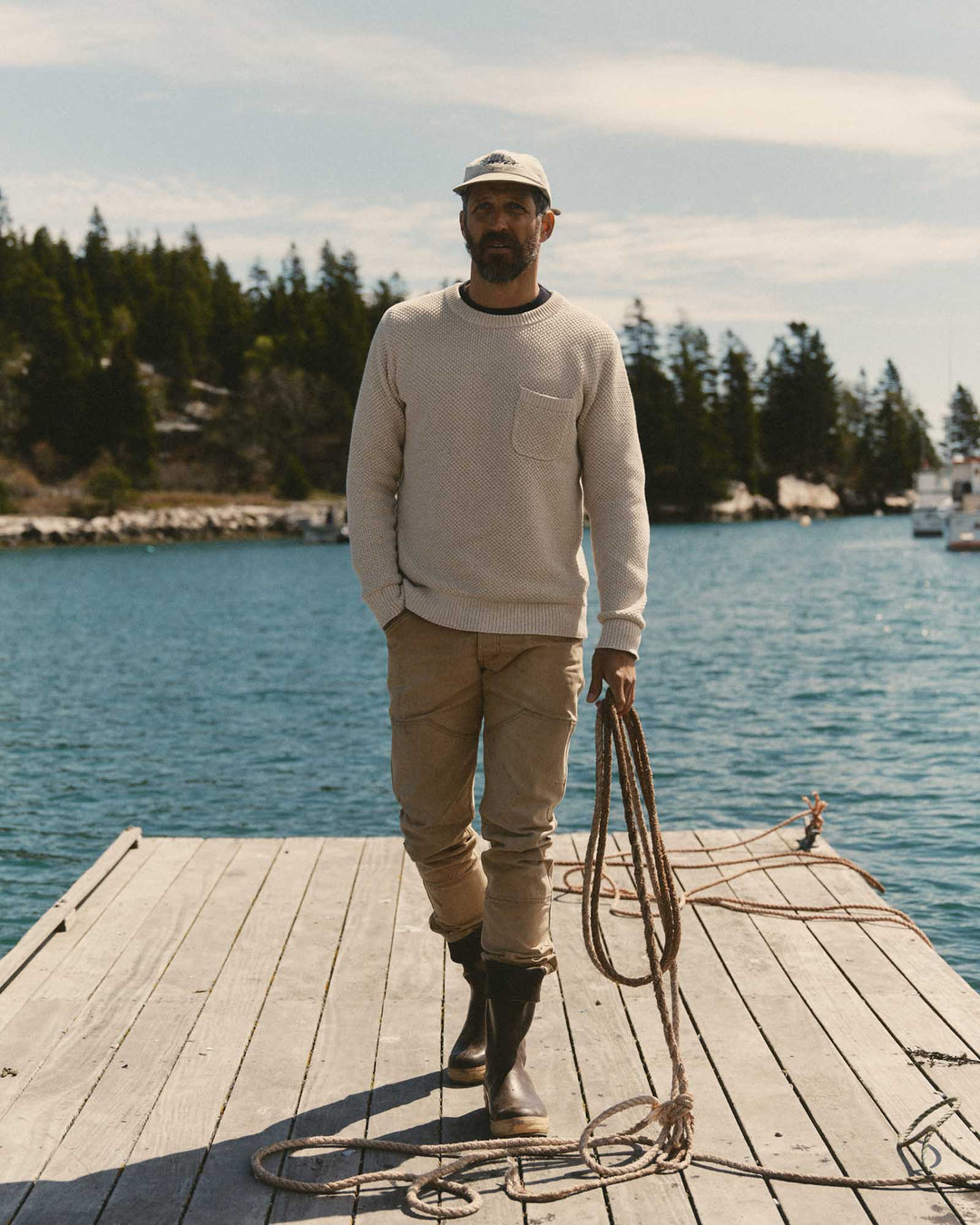 Taylor Stitch Crawford Crew Sweater - Marled Natural